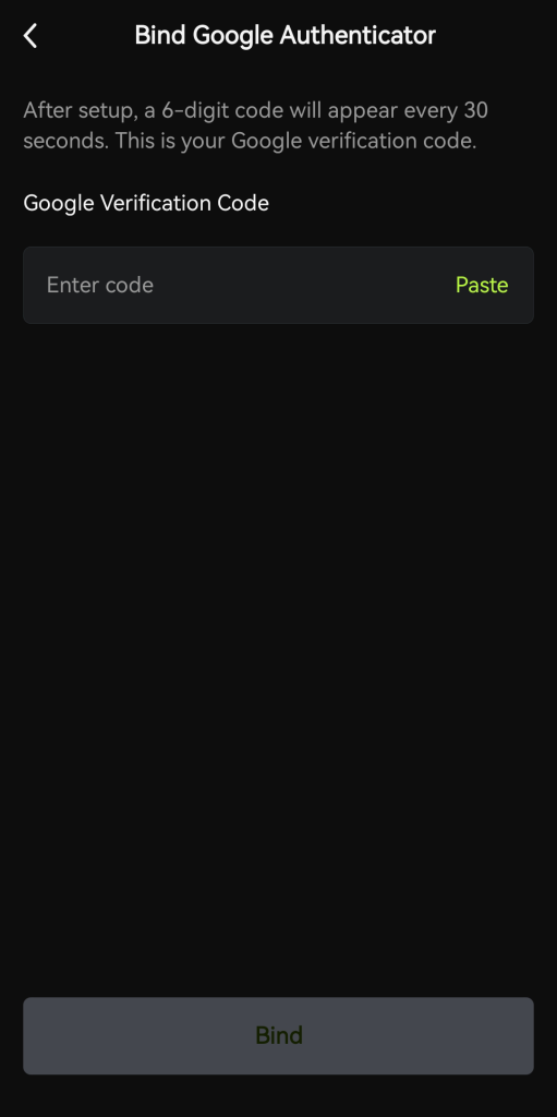 Google Authenticator در اپلیکیشن صرافی بیت یونیکس