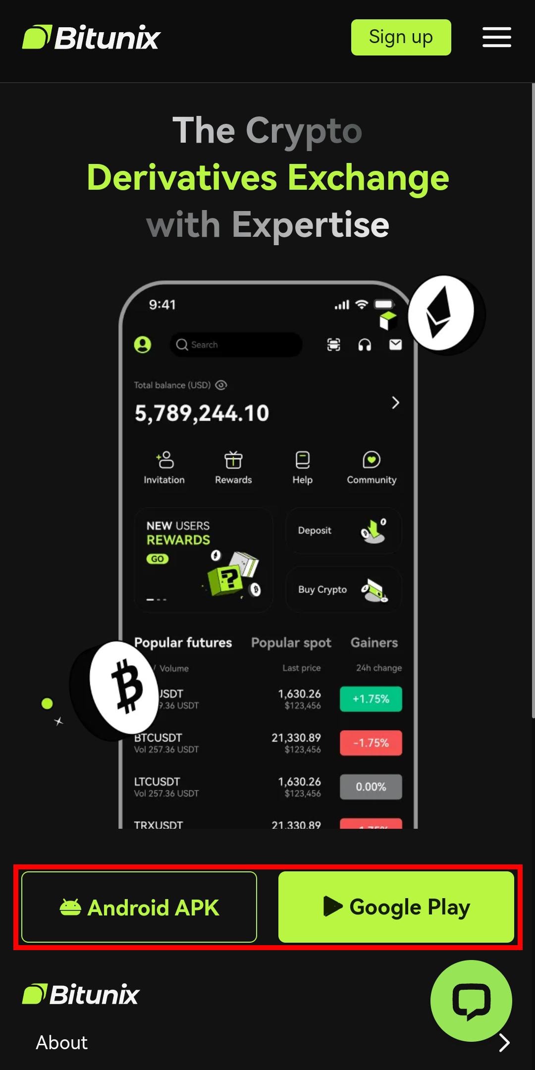 ثبت نام در اپلیکیشن موبایل صرافی بیت یونیکس