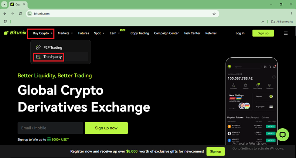 خرید رمز ارز از طریق اشخاص ثالث در بیت یونیکس