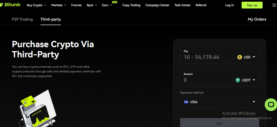 خرید رمز ارز از طریق اشخاص ثالث در بیت یونیکس