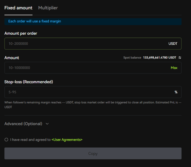کپی ترید در صرافی بیت یونیکس